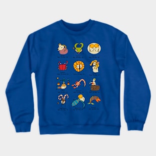 Retro Zodiac Chart Crewneck Sweatshirt